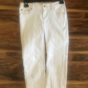 White denim jeans